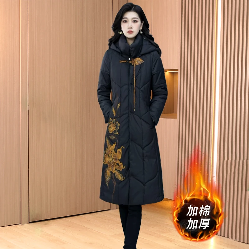 【棉服】冬季时尚高端中长款小个子修身显瘦加棉加厚棉衣棉服外套