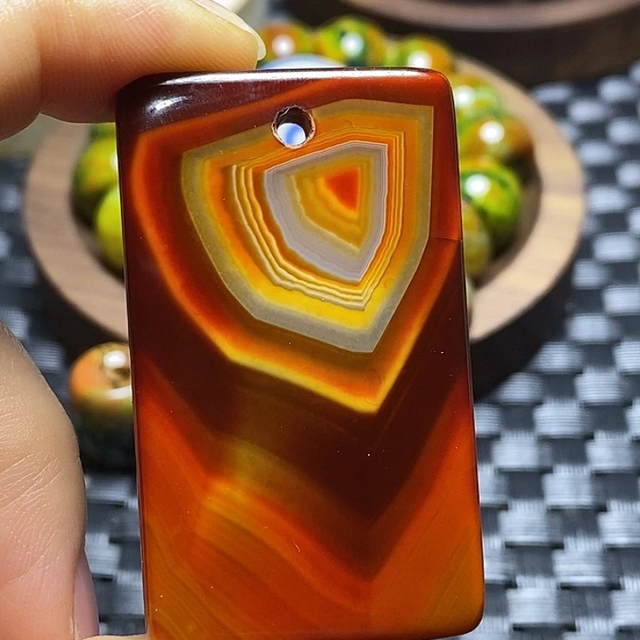 画***画玛瑙/玉髓未镶嵌颈饰