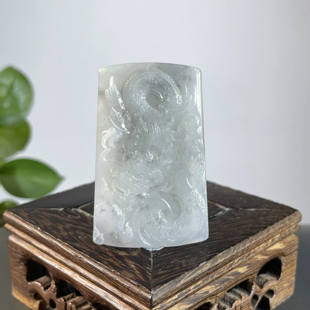 JTA29-60 天然翡翠缅甸A货 龙牌