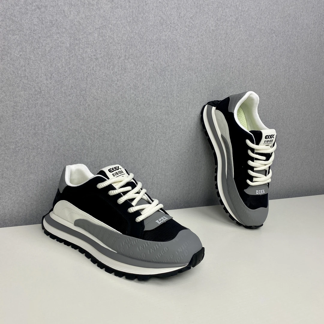 潮牌男鞋2025夏季男士透气阿甘鞋厚底软底百搭爆款运动时尚休闲鞋