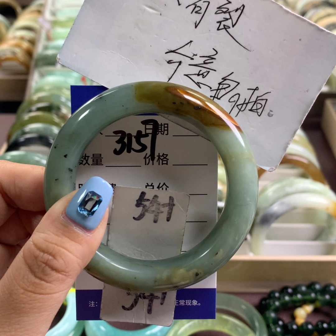 蛇纹石玉未镶嵌手镯3157