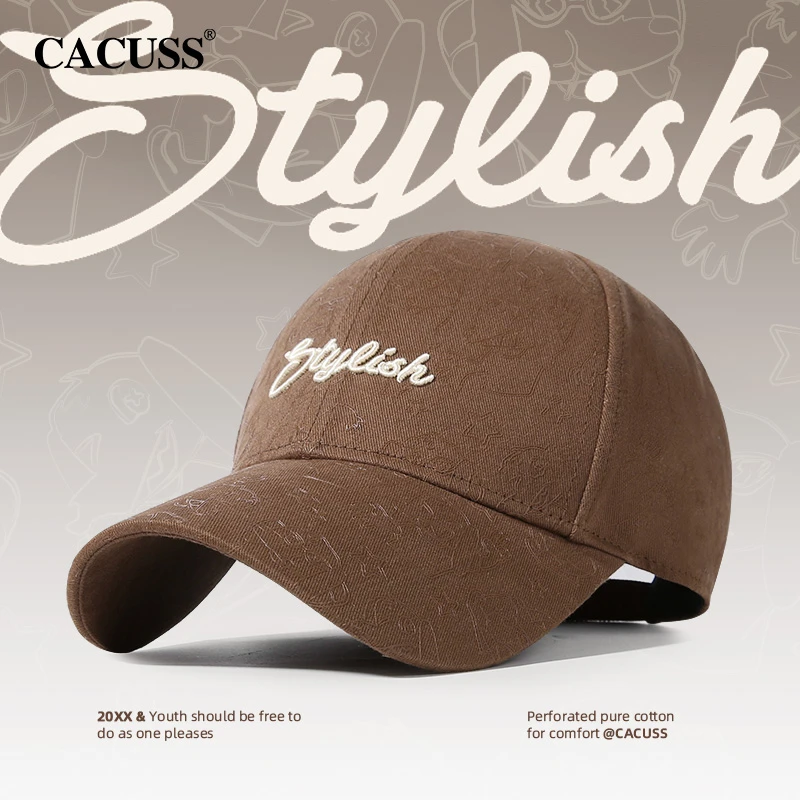 【棕影】Cacuss帽子四季百搭棒球帽印花高级感刺绣鸭舌帽户外运动帽