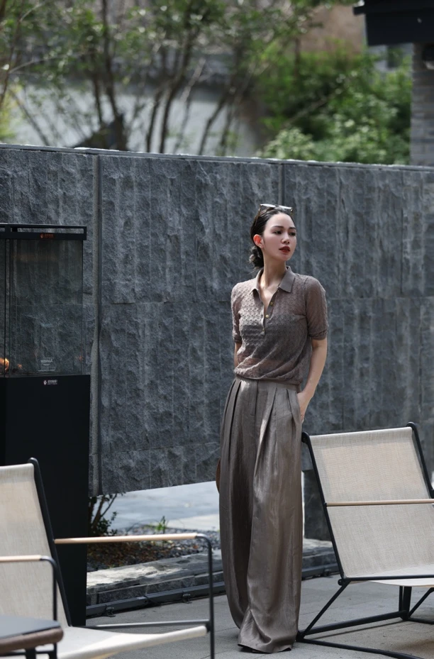 Her Rhythm连腰休闲阔腿裤