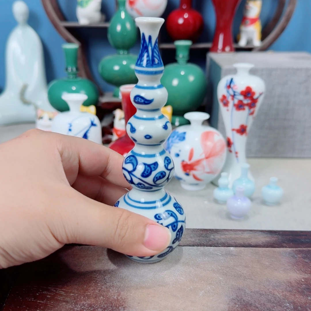 陶瓷手工小花器摆件