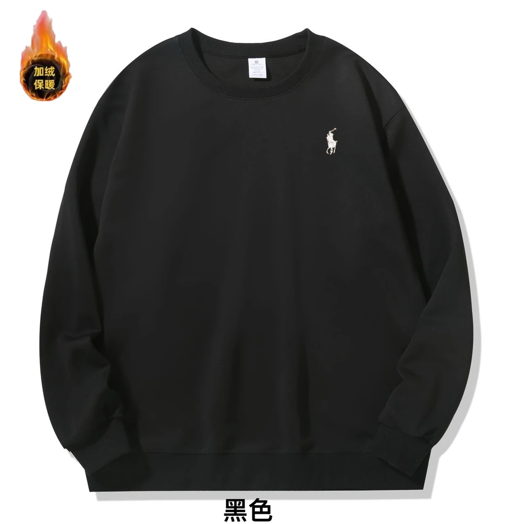 【加绒卫衣】秋冬圆领时尚卫衣休闲宽松百搭长袖上衣-刺绣战马