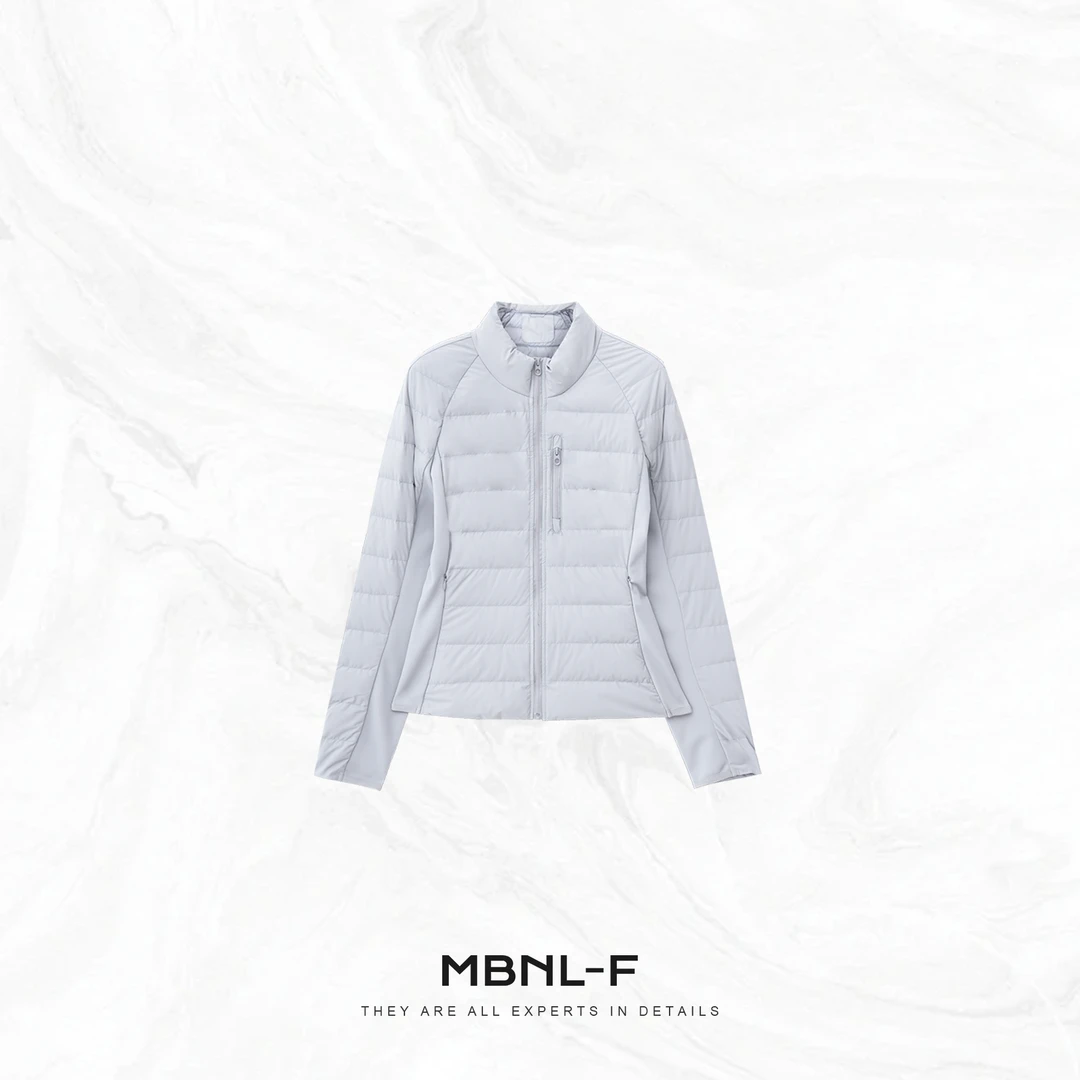 MBNL-F “LuCii 鹅绒” 轻量化横条纹极简羽绒服 秦磊XM-XYR6668