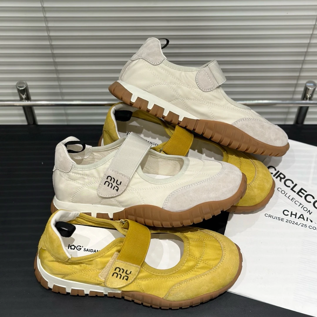 欧货2025新款新款女鞋厚底魔术贴玛丽珍单鞋底饼干鞋舒适芭蕾单鞋