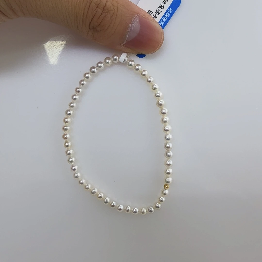 18K金镶嵌淡水珍珠项链