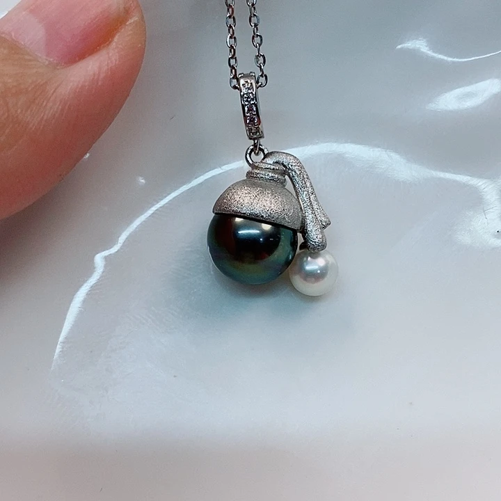 海水珍珠吊坠(不含链)银S925镶嵌5-11mm