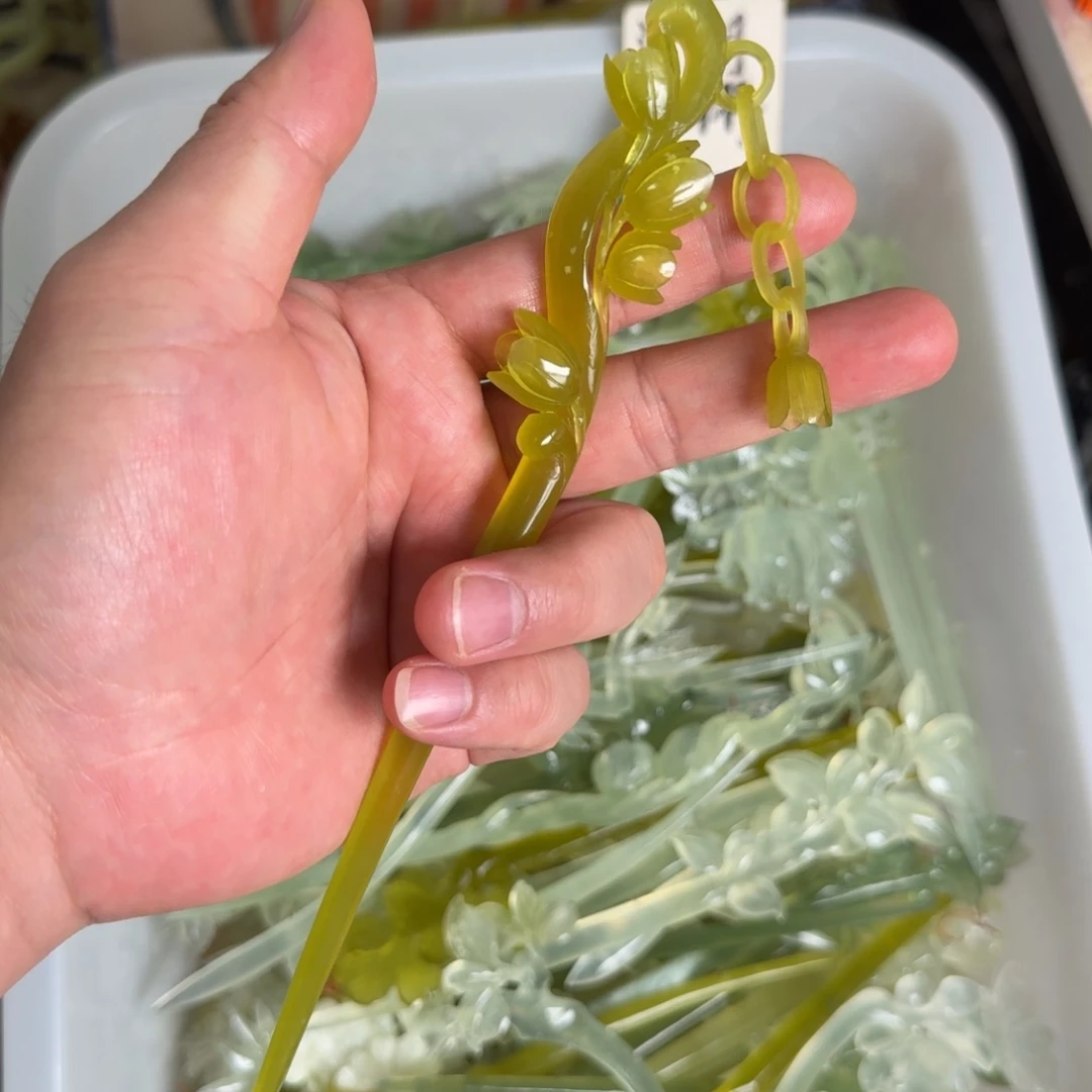 岫玉发饰未镶嵌明君玉簪就是好看