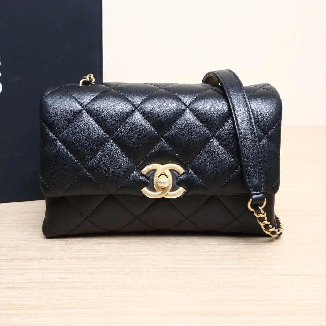未使用 Chanel/香奈儿 【念念】CF 24A 大mini 黑色 包