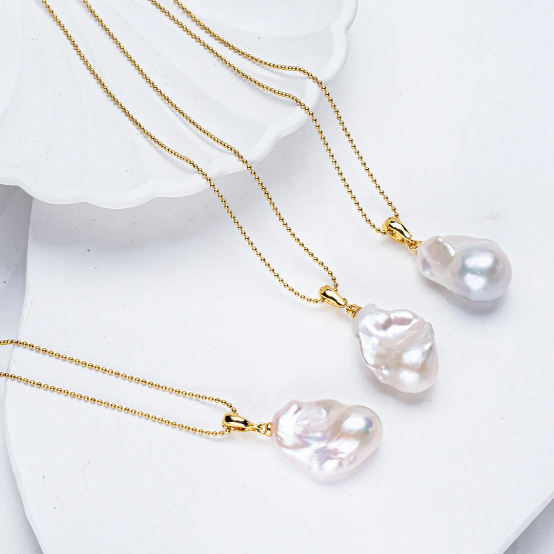 【认真卷】某牌爆款豆豆链天然淡水大巴洛克毛衣链（多样性发货发一）