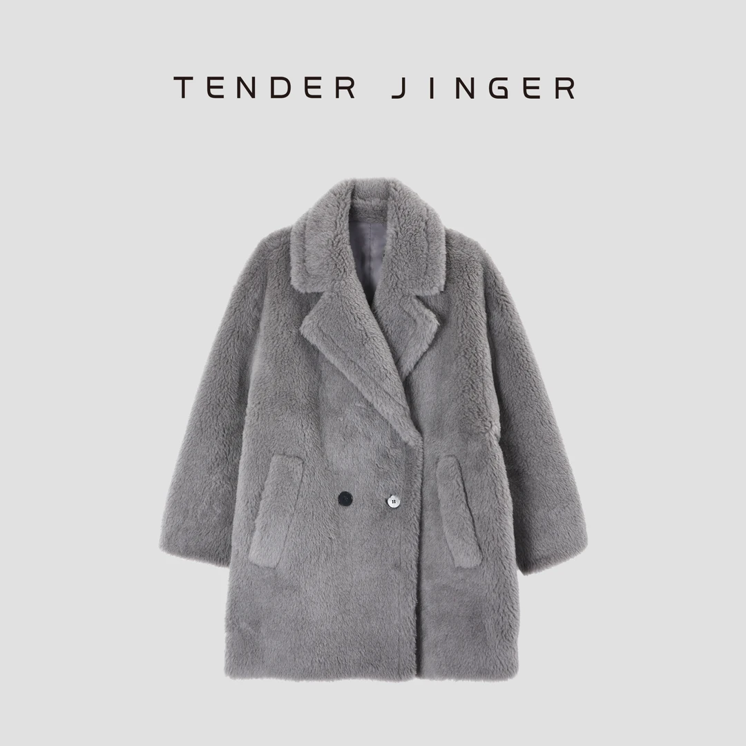 Tender Jinger ｜线下专供 颗粒羊毛绒大衣外套T54XLK50124