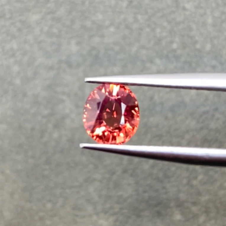 日落橙帕帕拉恰蓝宝石1.54ct全净无瑕火彩璀璨稀缺好货干净实物好