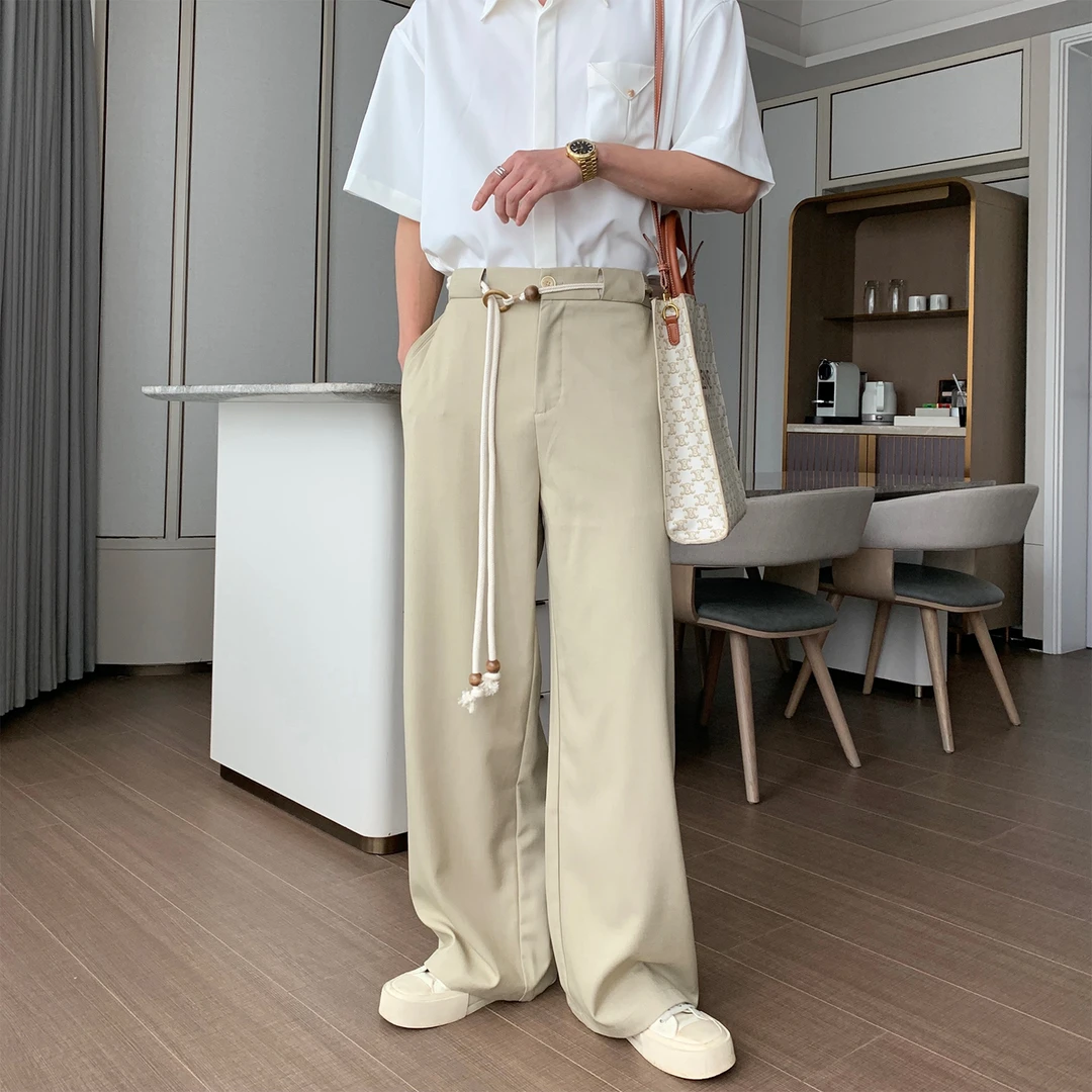 一轩轩轩【夏日万能裤】夏季cleanfit设计感男薄款休闲裤西裤29455