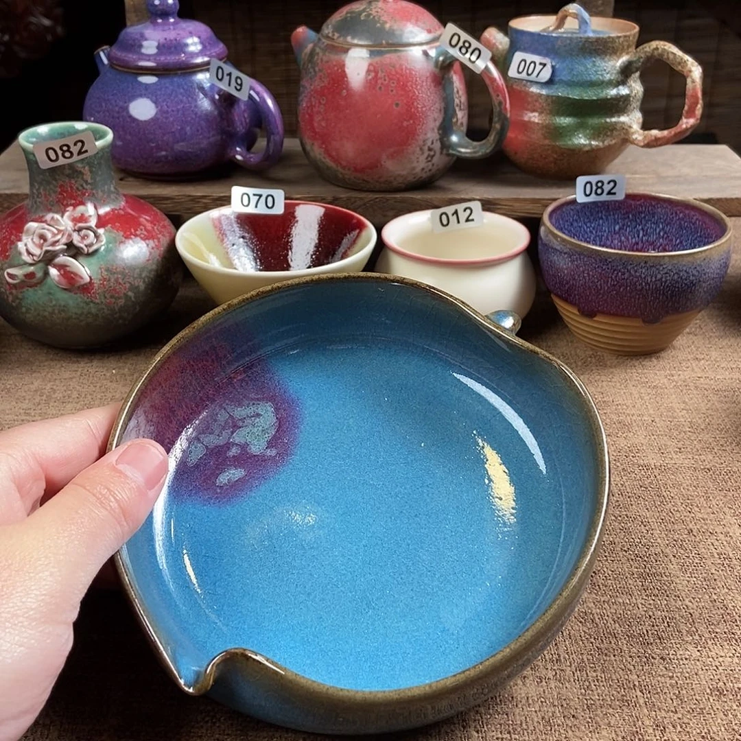 瓷片钧瓷茶壶茶具