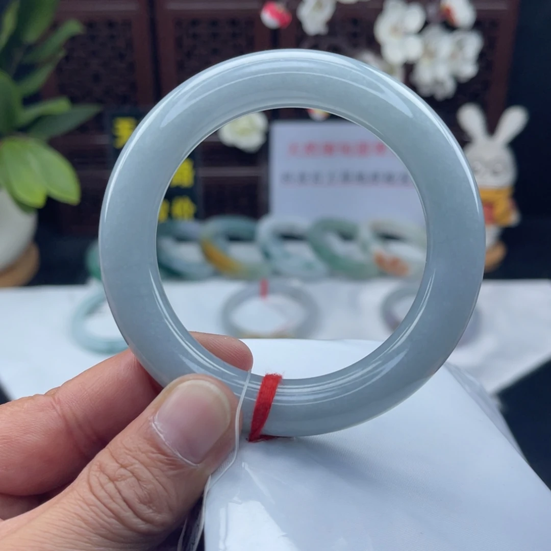 翡翠未镶嵌把件57-58胖圆条