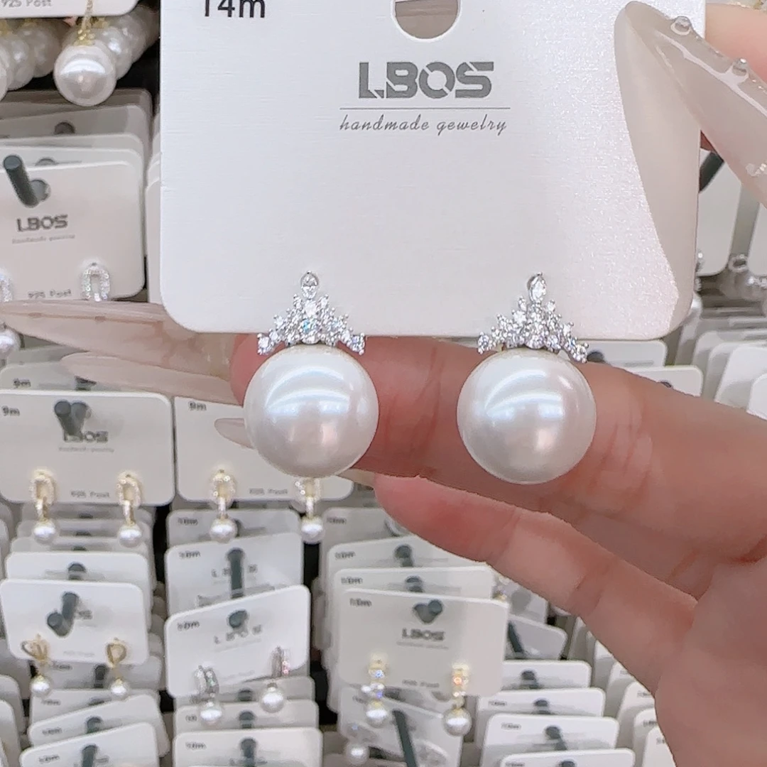 锆石铜合金925银耳环