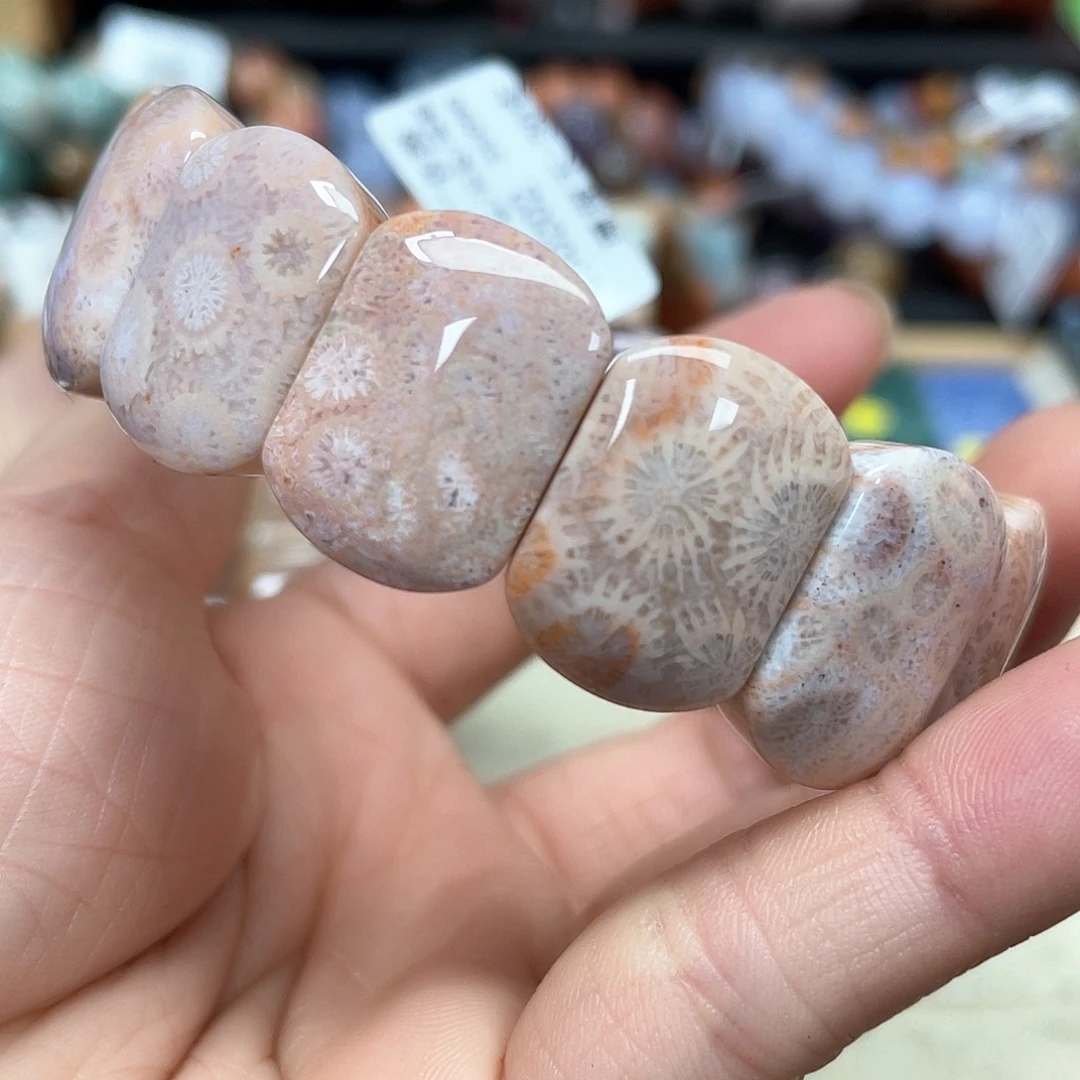 硅化珊瑚（珊瑚玉）手链未镶嵌096