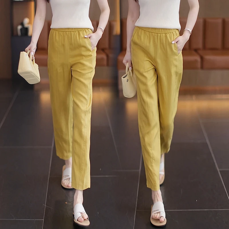 百搭垂感窄版阔腿裤女2025年夏季新款高腰显瘦气质宽松休闲阔腿裤