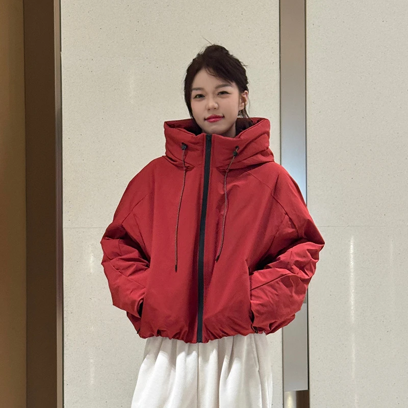 【90白鸭绒冲锋衣】2025新短款高端羽绒服女新款时尚登山冬季外套潮