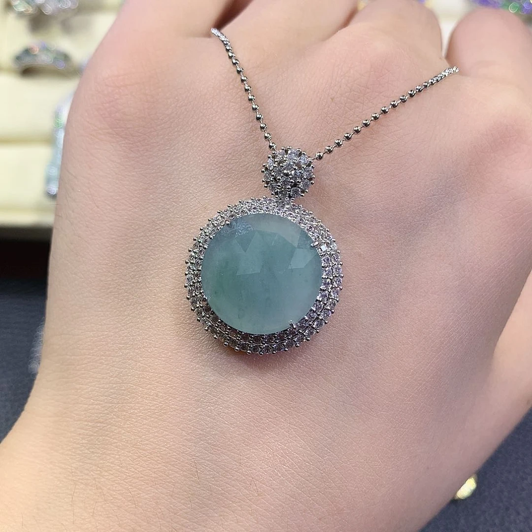 吊坠(不含链)未镶嵌翡翠圆牌吊坠