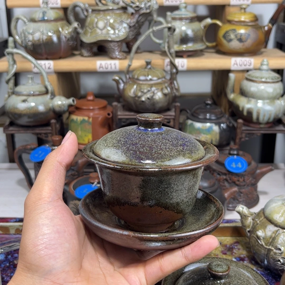 算***馆建水紫陶柴烧放漏福利，建水紫陶传承纯裸坯柴烧
