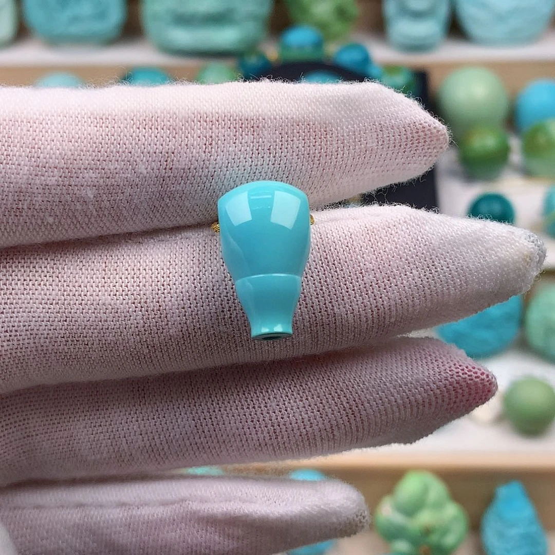 未镶嵌绿松石珠宝奇石10.1毫米