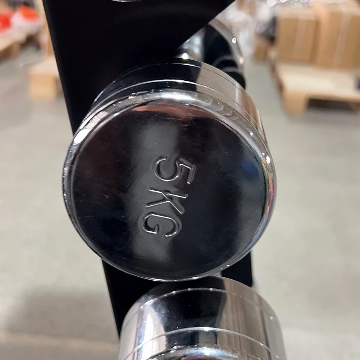 全新电镀纯钢小头哑铃5公斤一对