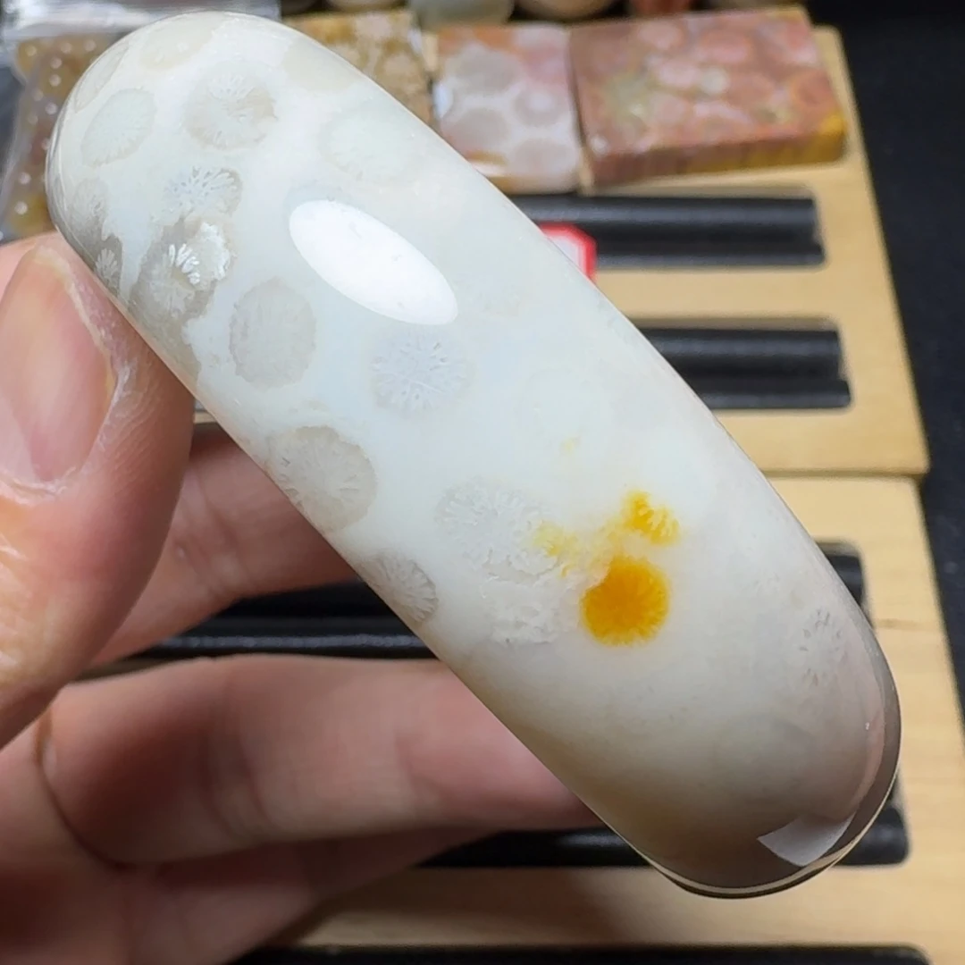 硅化玉纯天然色有机玉石未镶嵌56.5圈口