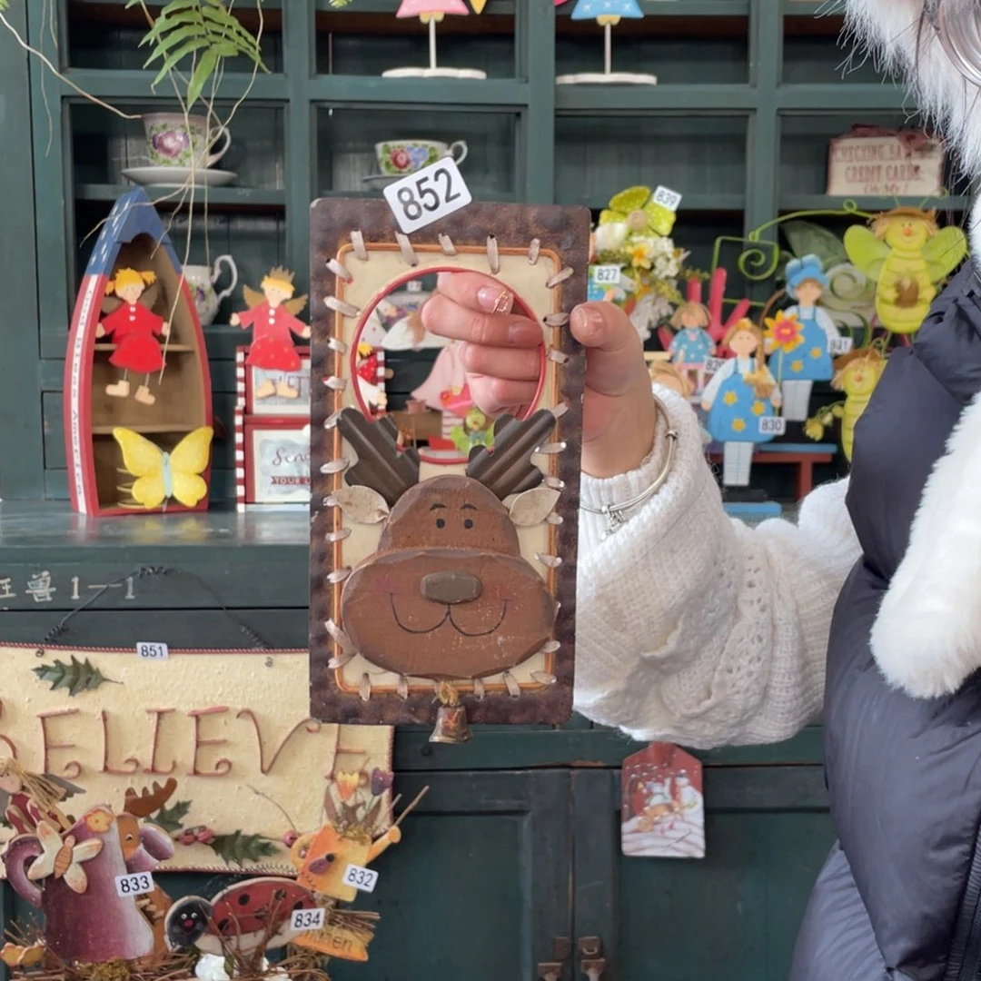 木质圣诞月福中古老货玩具默认微瑕损米