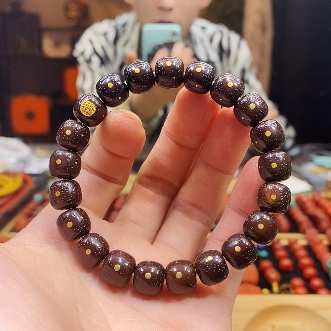 星月菩提吊坠茗*黑金满配北斗七星