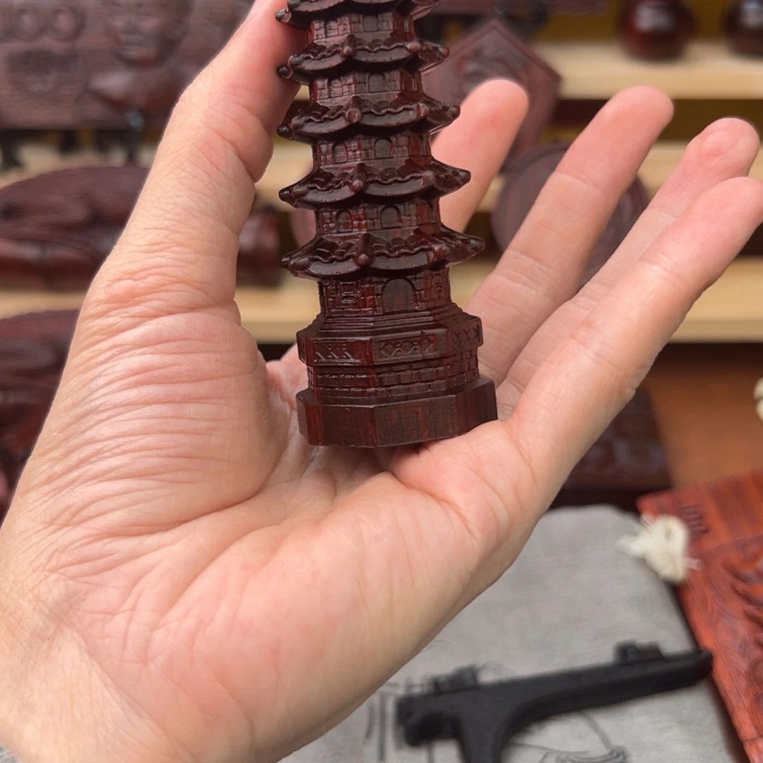 木紫檀木文昌塔11高小摆件