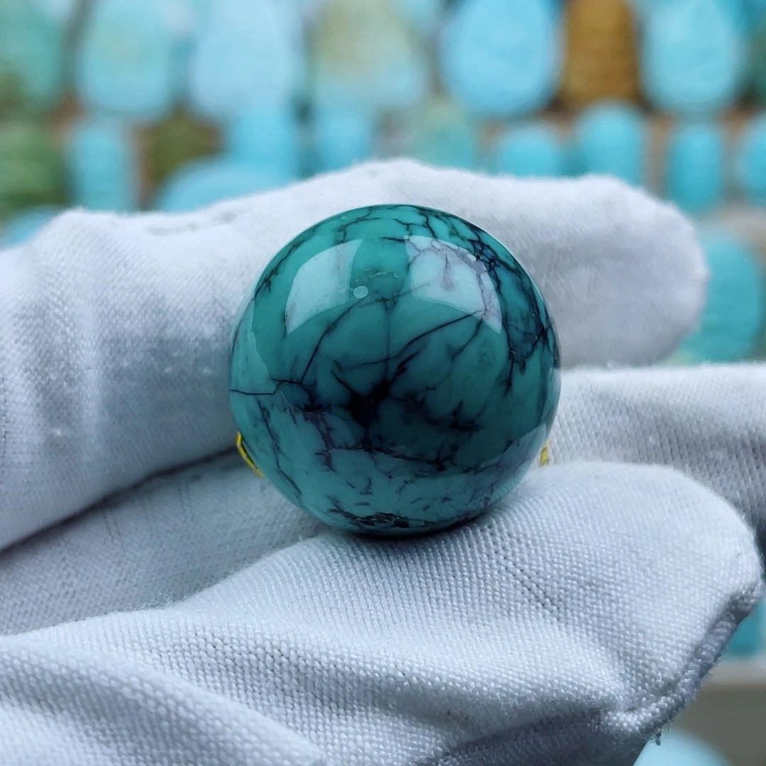 未镶嵌绿松石珠宝奇石21mm