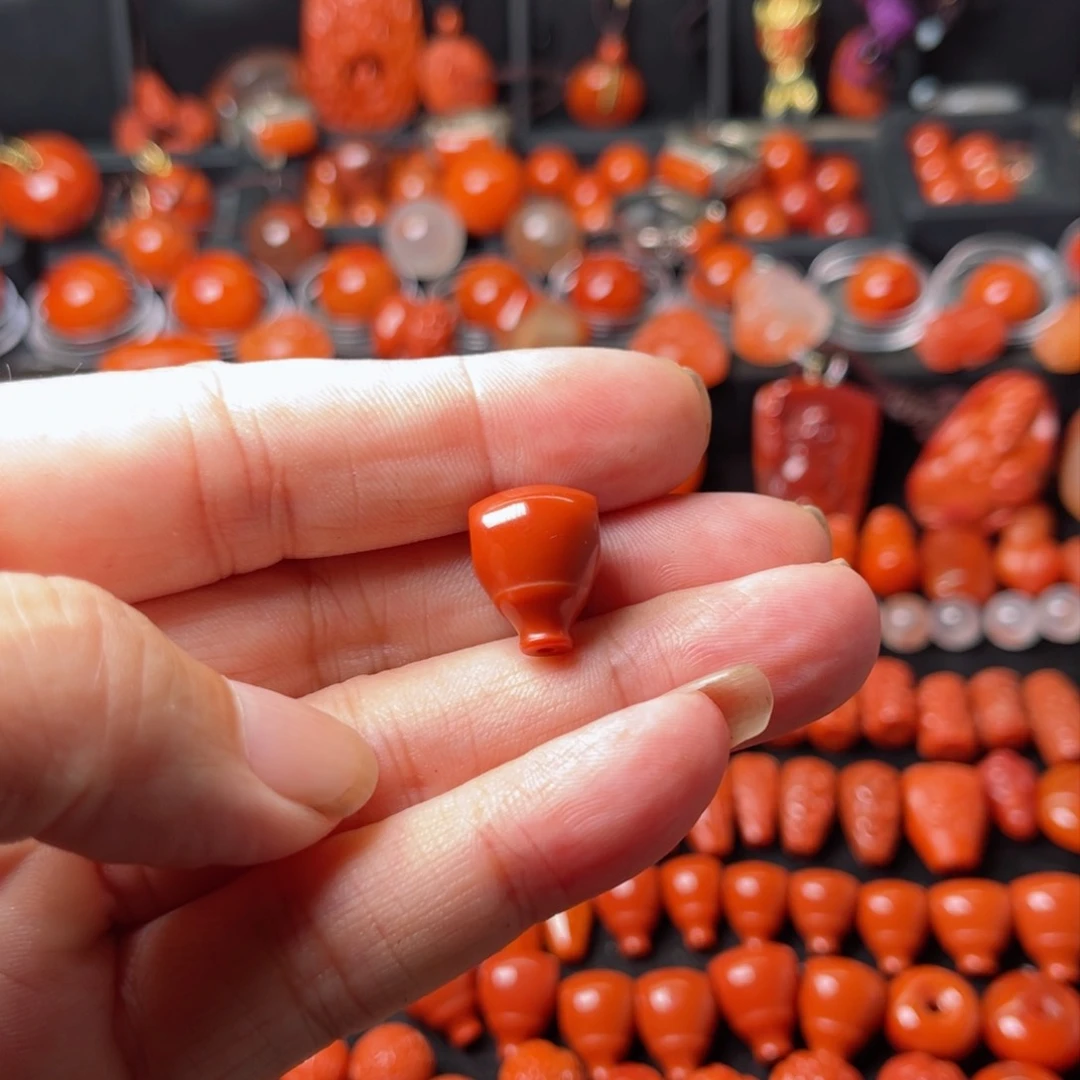 未镶嵌三通12.6南红玛瑙