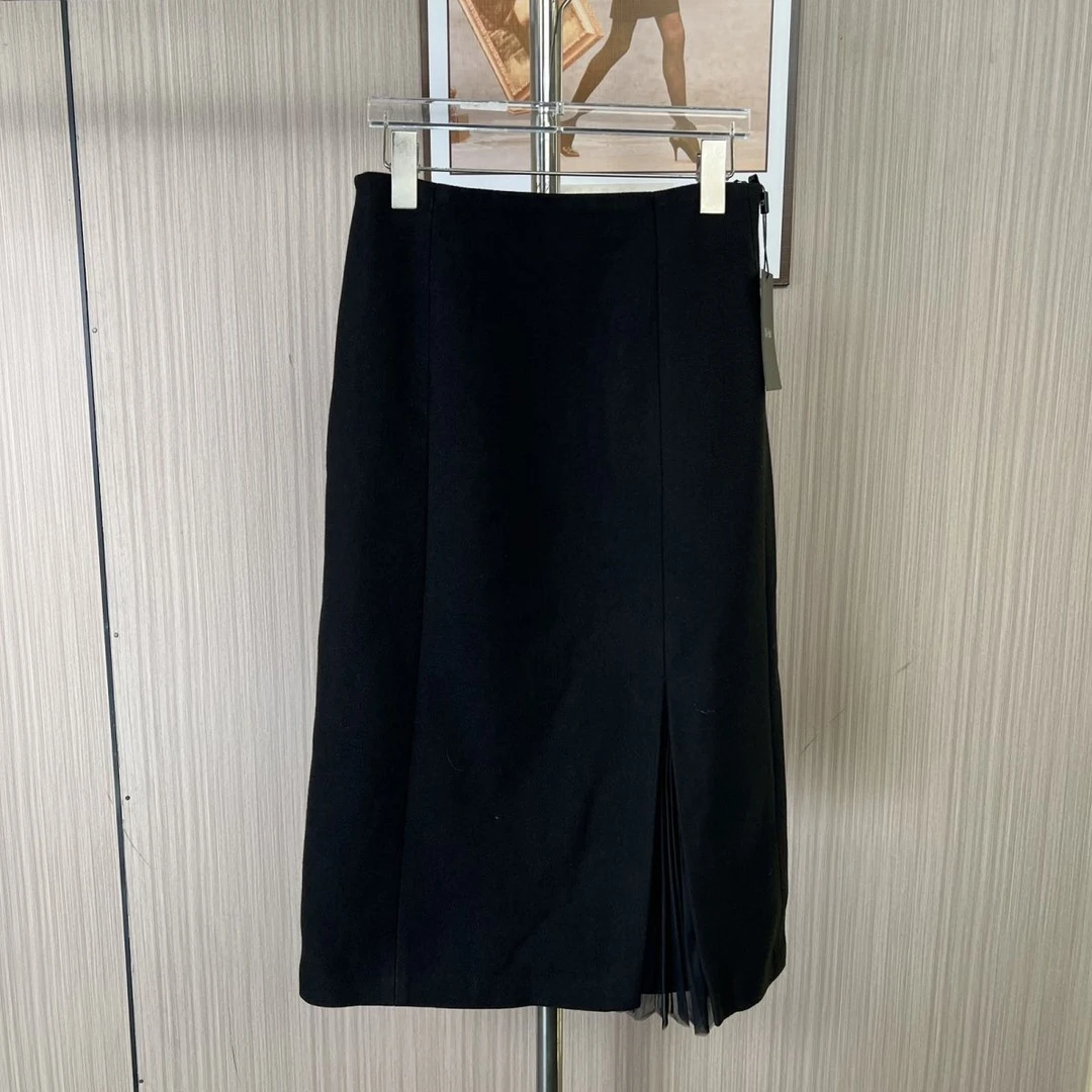 1548撤柜DS半身裙2025高腰显瘦时尚气质开叉中长款西装