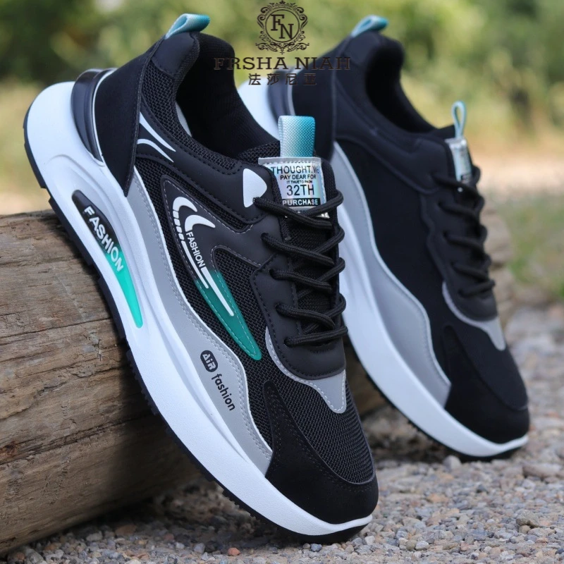 法莎尼亚男士户外运动鞋夏季透气软底网面潮流百搭防臭防滑休闲鞋
