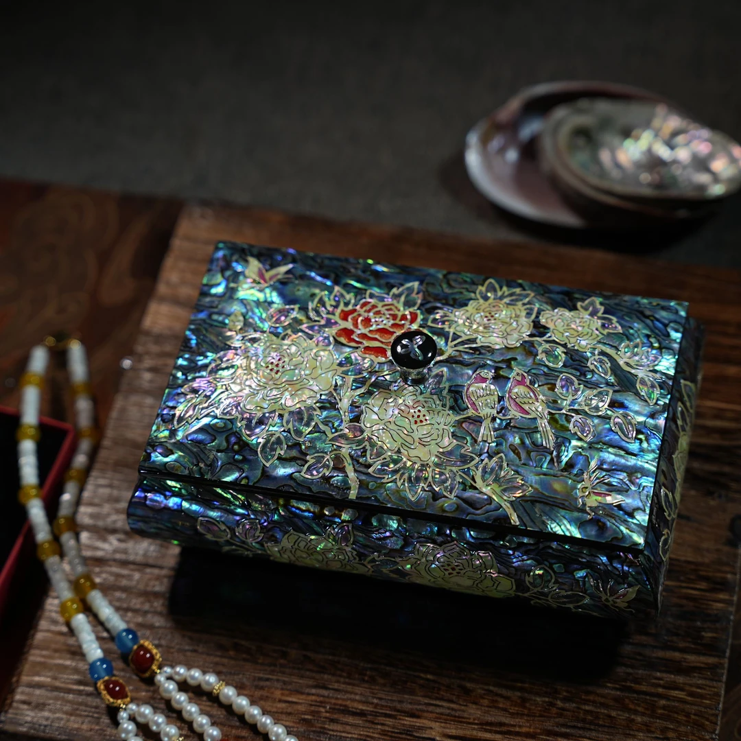 螺钿工艺首饰盒香凝鹊语精致礼物首饰项链首饰盒