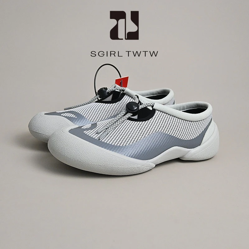 SGIRL 轻便透气网面德训鞋女2025夏季新款时尚百搭一脚蹬懒人鞋潮