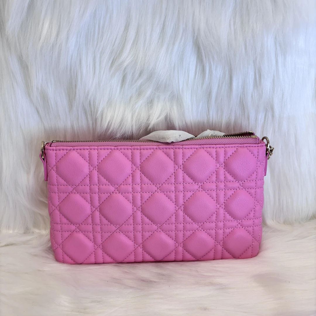 Laugh Queen手工打造真皮女士新款包 0153 粉色 麻将