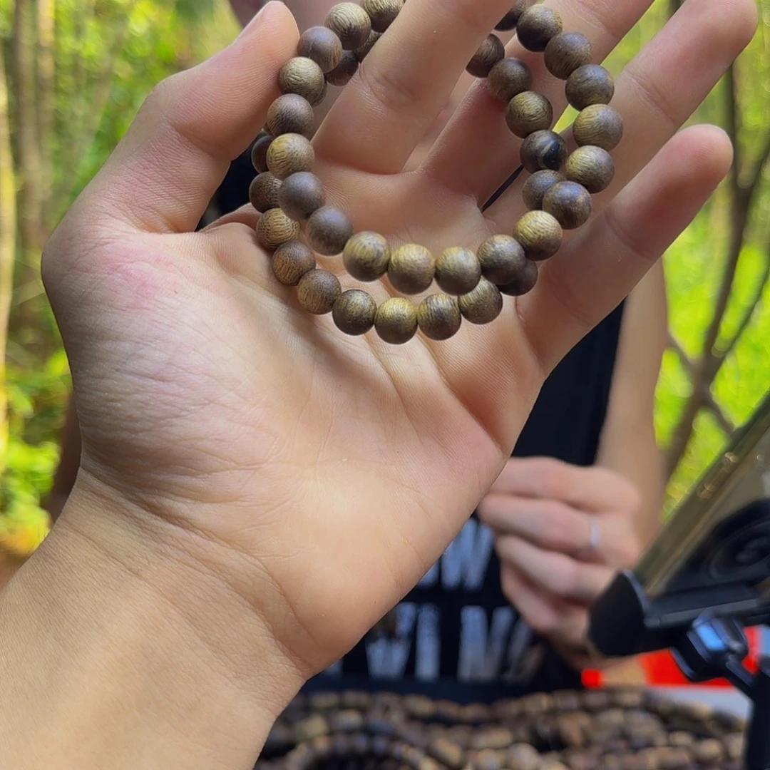 沉香碎屑沉香奇楠99分沉0.9圆珠单圈5克加多样性发一