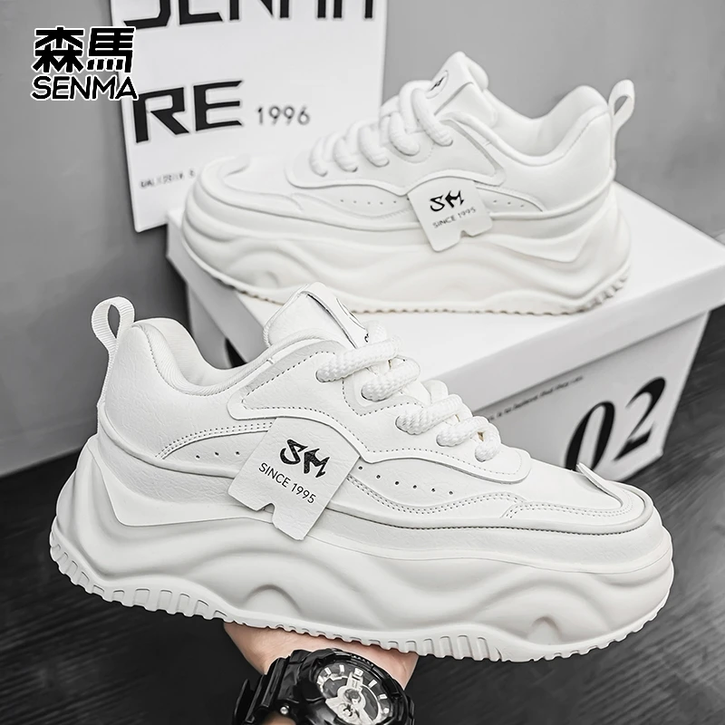 森马男鞋秋季厚底潮流学生韩版个性小白鞋时尚休闲潮鞋百搭板鞋男