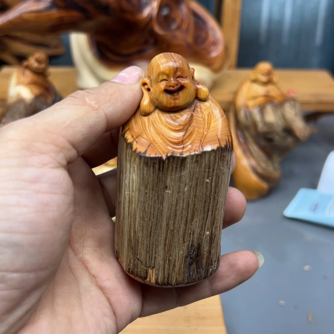 一***始木崖柏木摆件手把件