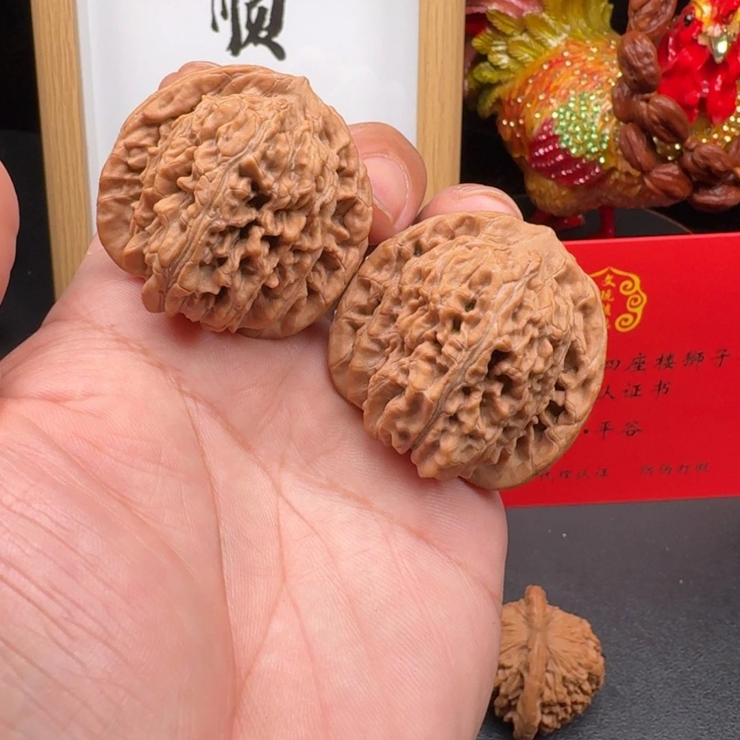 西***圆把件文玩核桃正宗平谷李洋一代四座楼