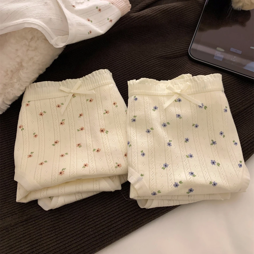 阳光明媚的今天【秘密花园】加长裆女士内裤女纯棉三角裤