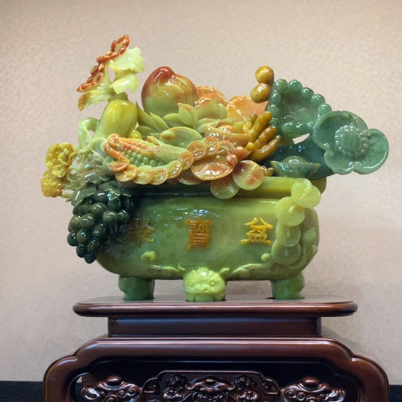 【闪购商品】未镶嵌蛇纹石玉摆件覆膜