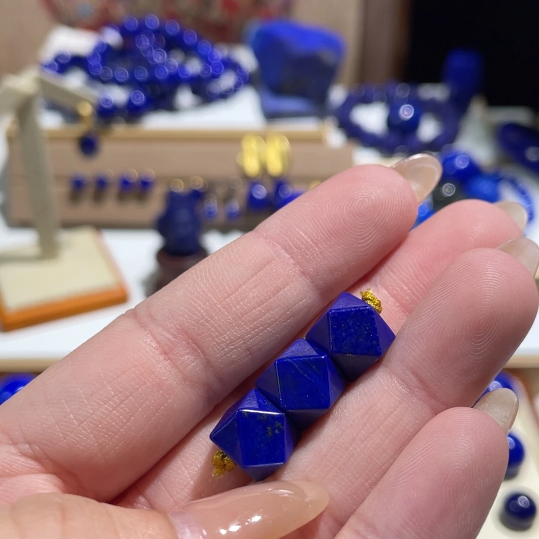 青金石未镶嵌方凌珠9mm➕ 3颗