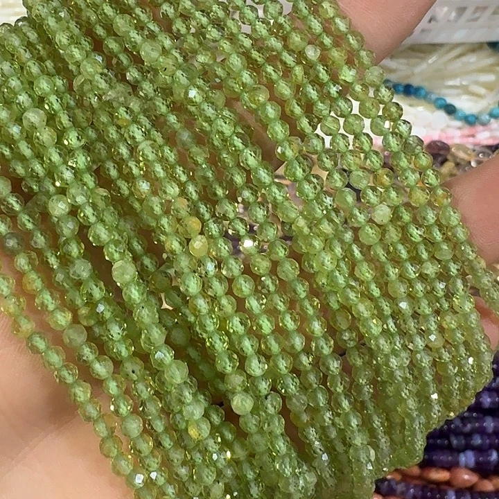 玛瑙/玉髓合金珠宝半成品一条3mm切面橄榄圆珠