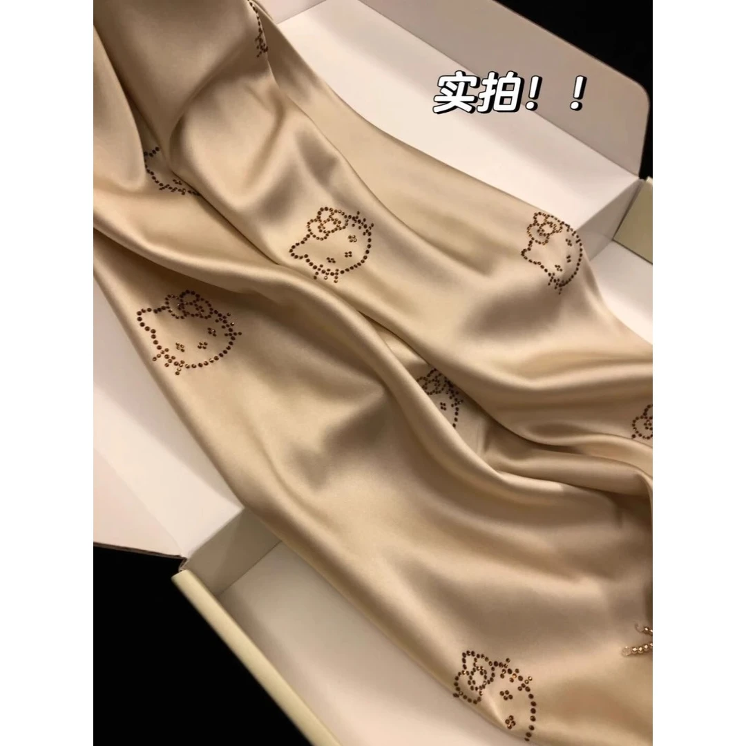 网红风凯蒂猫冰丝吊带睡裙女款2025新款春夏季仿真丝家居裙连衣裙