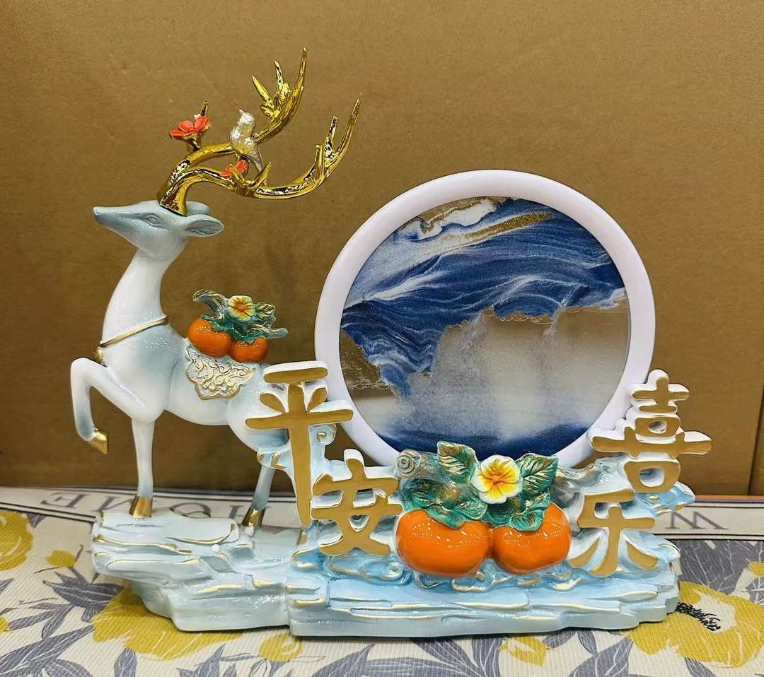 柿柿如意平安喜乐客厅玄关装饰品